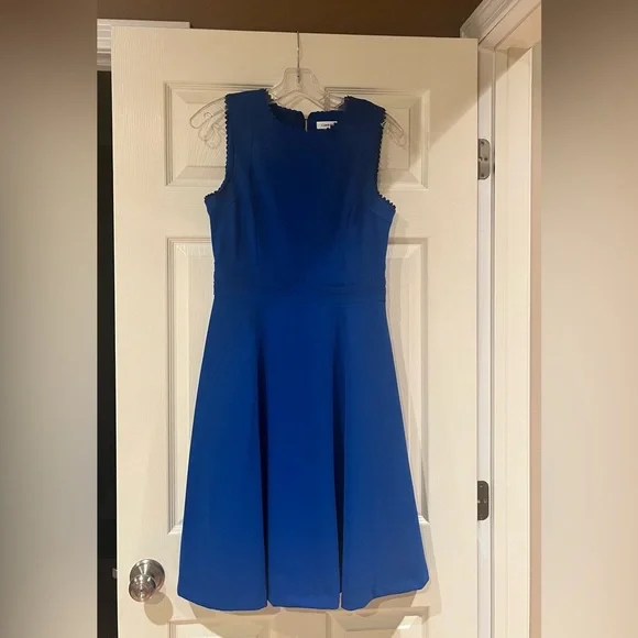 royal blue dress calvin klein CALVIN KLEIN Royal Blue Wrap Dress Size 4 – Style Exchange Boutique PGH main image 0